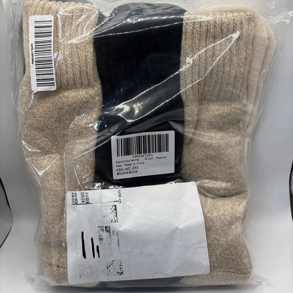 5 Bomkinta Boot‎ Socks Women's Medium 5-11 Solid Thick Warm Cozy Crew Socks New
